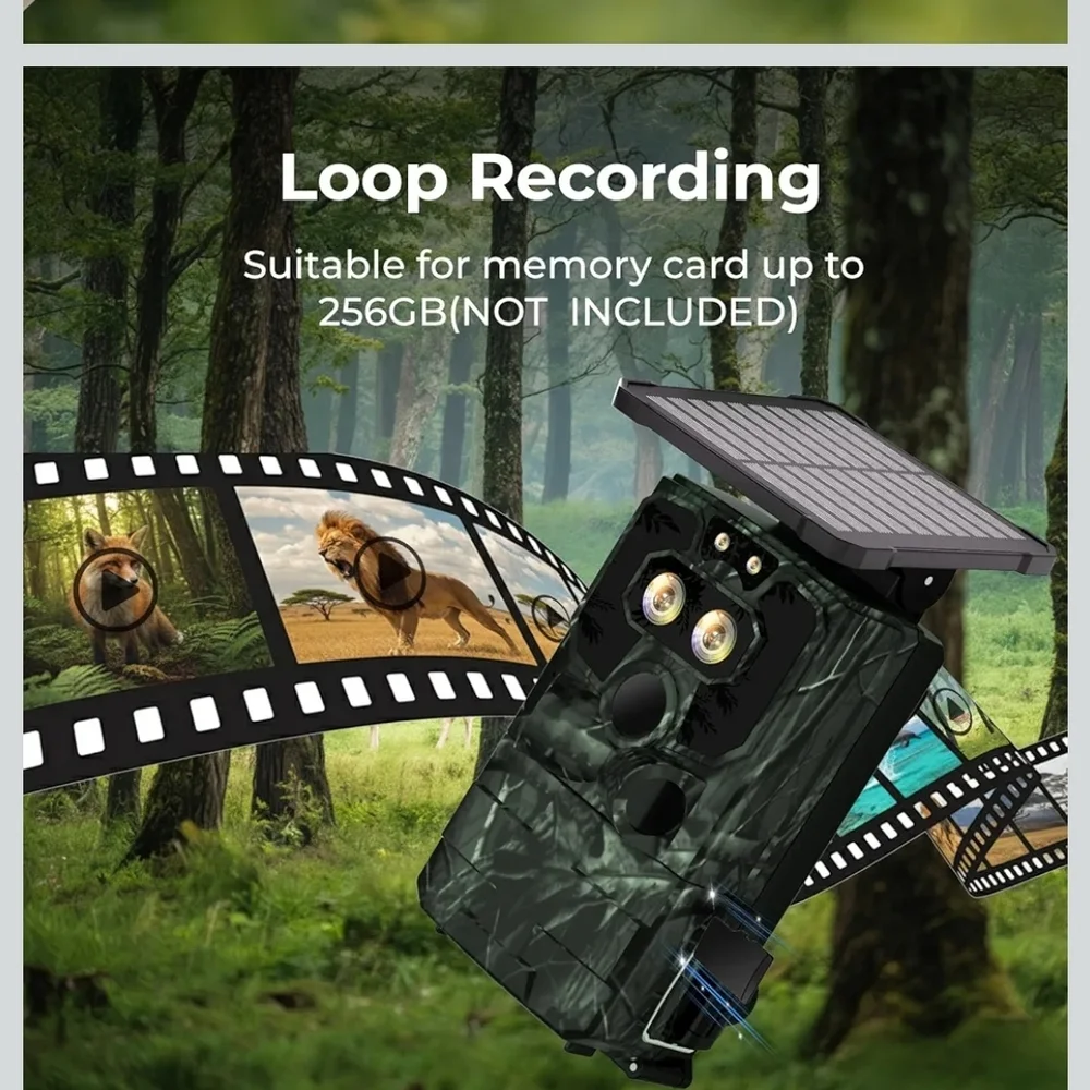 Camouflage Trail Camera with Solar Panel